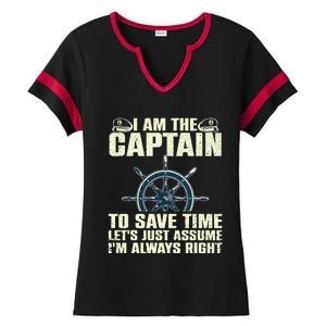 Cool Boat Captain For Men Women Boating Pontoon Boat Owner Ladies Halftime Notch Neck Tee