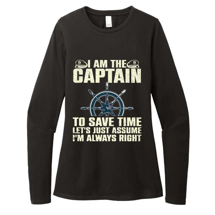 Cool Boat Captain For Men Women Boating Pontoon Boat Owner Womens CVC Long Sleeve Shirt