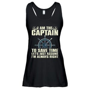 Cool Boat Captain For Men Women Boating Pontoon Boat Owner Ladies Essential Flowy Tank