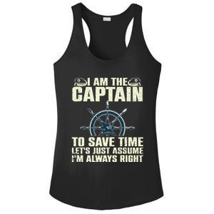 Cool Boat Captain For Men Women Boating Pontoon Boat Owner Ladies PosiCharge Competitor Racerback Tank