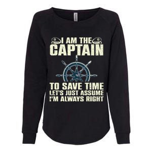 Cool Boat Captain For Men Women Boating Pontoon Boat Owner Womens California Wash Sweatshirt