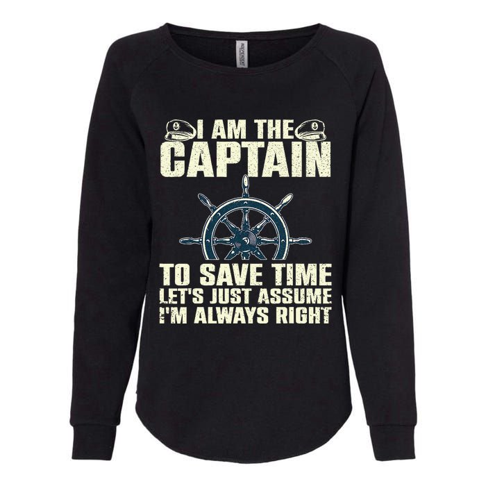 Cool Boat Captain For Men Women Boating Pontoon Boat Owner Womens California Wash Sweatshirt