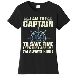 Cool Boat Captain For Men Women Boating Pontoon Boat Owner Women's T-Shirt