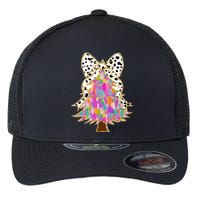 Coquette Bow Christmas Tree Winter Xmas Flexfit Unipanel Trucker Cap