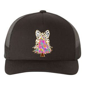 Coquette Bow Christmas Tree Winter Xmas Yupoong Adult 5-Panel Trucker Hat