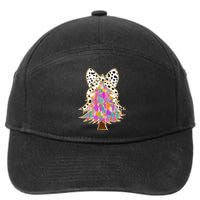 Coquette Bow Christmas Tree Winter Xmas 7-Panel Snapback Hat