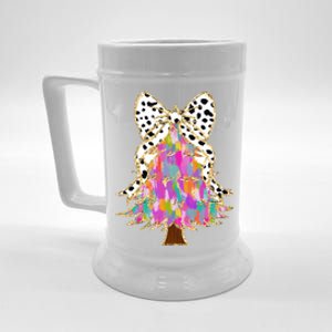 Coquette Bow Christmas Tree Winter Xmas Beer Stein