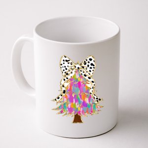 Coquette Bow Christmas Tree Winter Xmas Coffee Mug