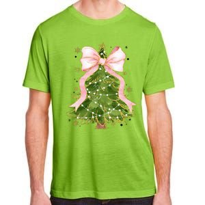 Coquette Bow Christmas Tree Xmas Holiday Outfit Adult ChromaSoft Performance T-Shirt