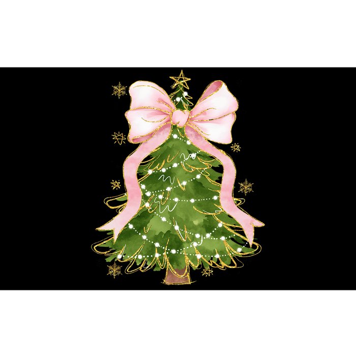 Coquette Bow Christmas Tree Xmas Holiday Outfit Bumper Sticker