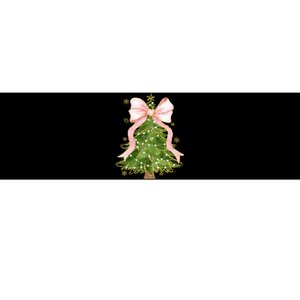 Coquette Bow Christmas Tree Xmas Holiday Outfit Bumper Sticker