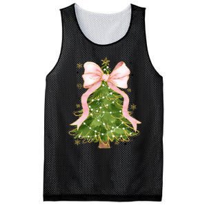 Coquette Bow Christmas Tree Xmas Holiday Outfit Mesh Reversible Basketball Jersey Tank