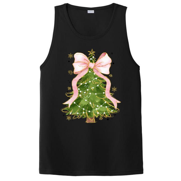 Coquette Bow Christmas Tree Xmas Holiday Outfit PosiCharge Competitor Tank