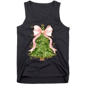 Coquette Bow Christmas Tree Xmas Holiday Outfit Tank Top