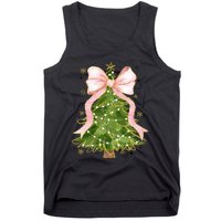 Coquette Bow Christmas Tree Xmas Holiday Outfit Tank Top