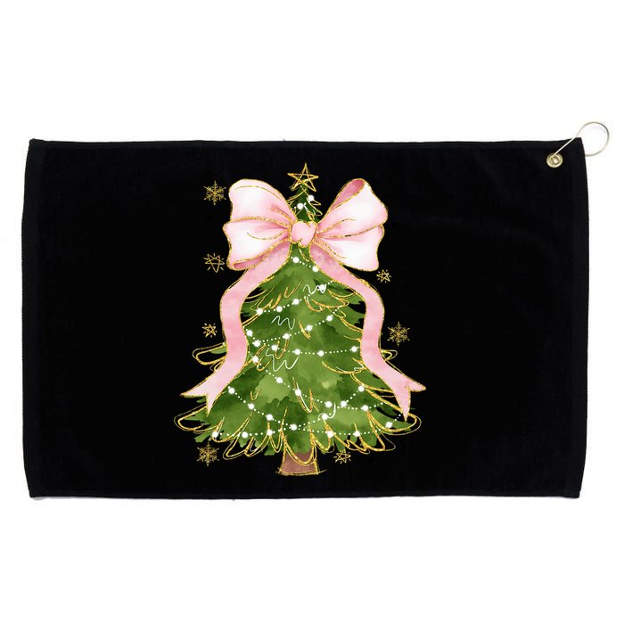 Coquette Bow Christmas Tree Xmas Holiday Outfit Grommeted Golf Towel