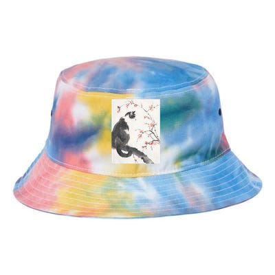 Cherry Blossom Cat Japanese Graphical Art Ink Style Tie Dye Newport Bucket Hat