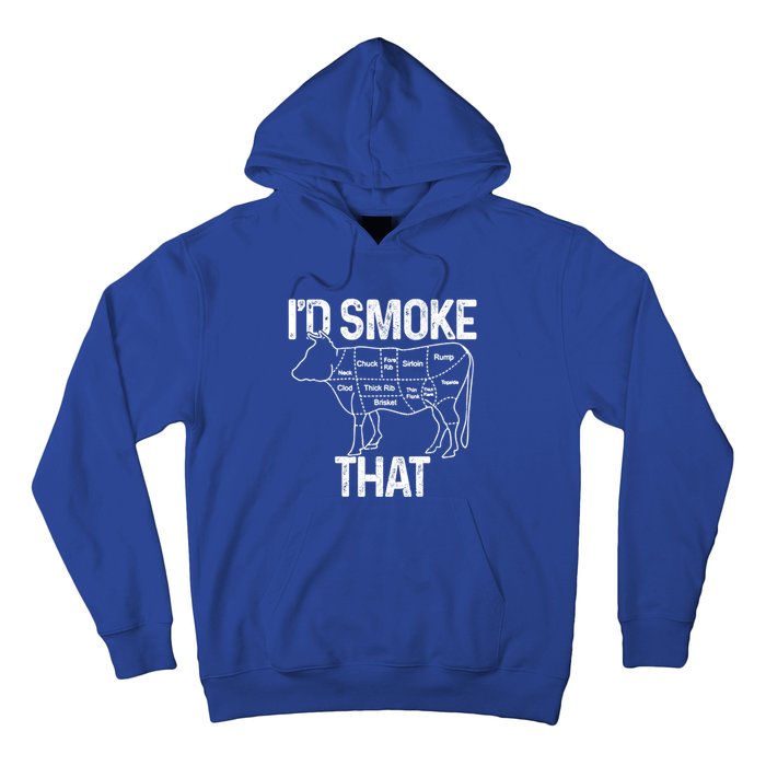 Chef Butcher Cook Bbq Id Smoke That Cow Beef Funny Gift Hoodie