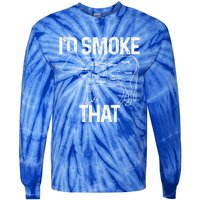 Chef Butcher Cook Bbq Id Smoke That Cow Beef Funny Gift Tie-Dye Long Sleeve Shirt