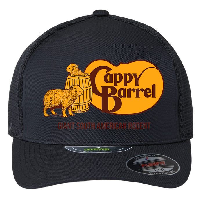 Cappy Barrel; Capybara Campaign Store Logo Flexfit Unipanel Trucker Cap
