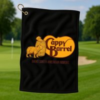 Cappy Barrel; Capybara Campaign Store Logo Golf Towel