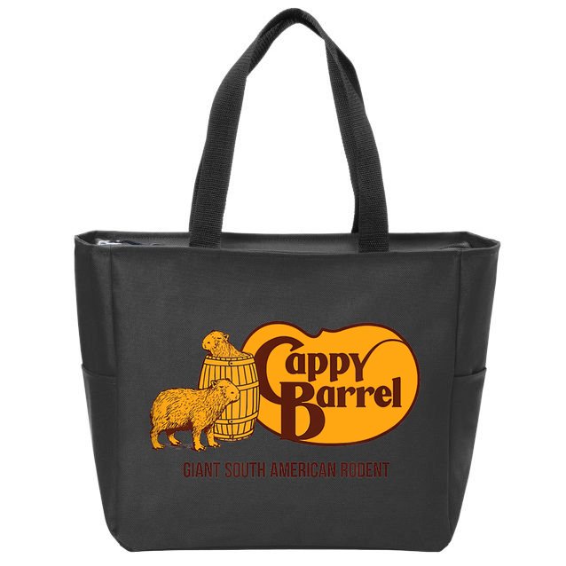 Cappy Barrel; Capybara Campaign Store Logo Zip Tote Bag