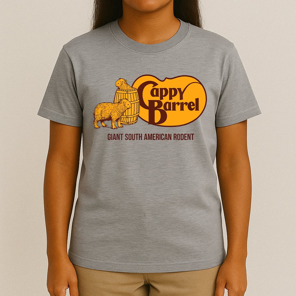 Cappy Barrel; Capybara Campaign Store Logo T-Shirt