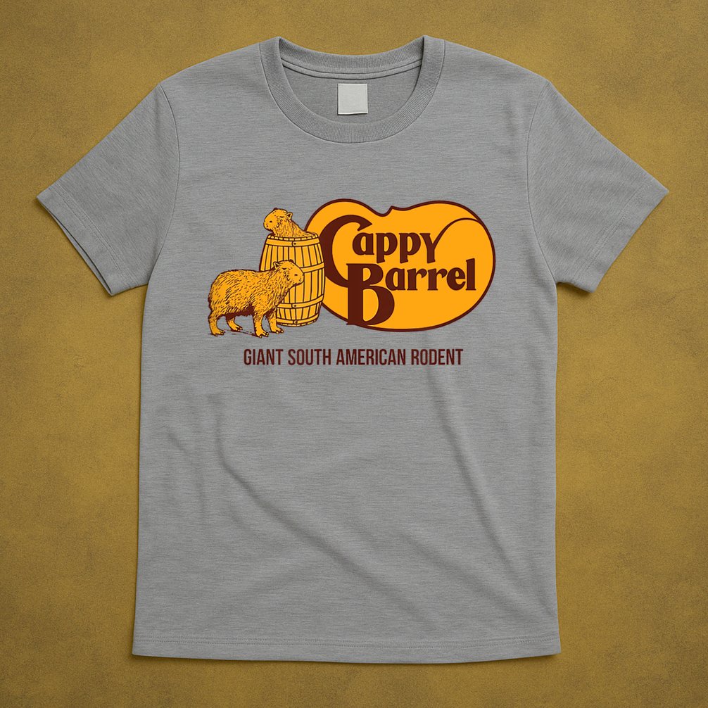 Cappy Barrel; Capybara Campaign Store Logo T-Shirt