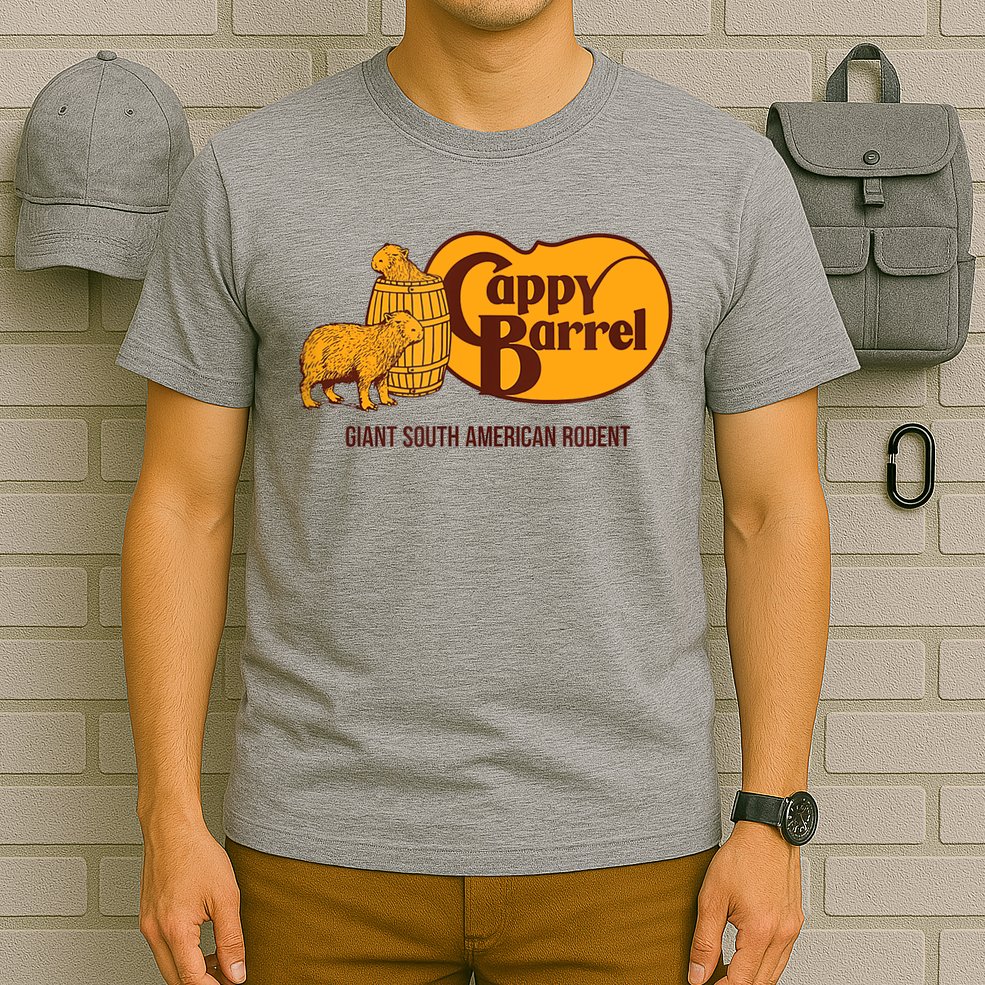Cappy Barrel; Capybara Campaign Store Logo T-Shirt