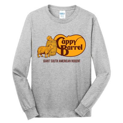 Cappy Barrel; Capybara Campaign Store Logo Tall Long Sleeve T-Shirt