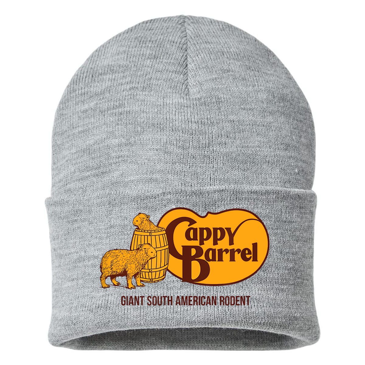 Cappy Barrel; Capybara Campaign Store Logo Sustainable Knit Beanie