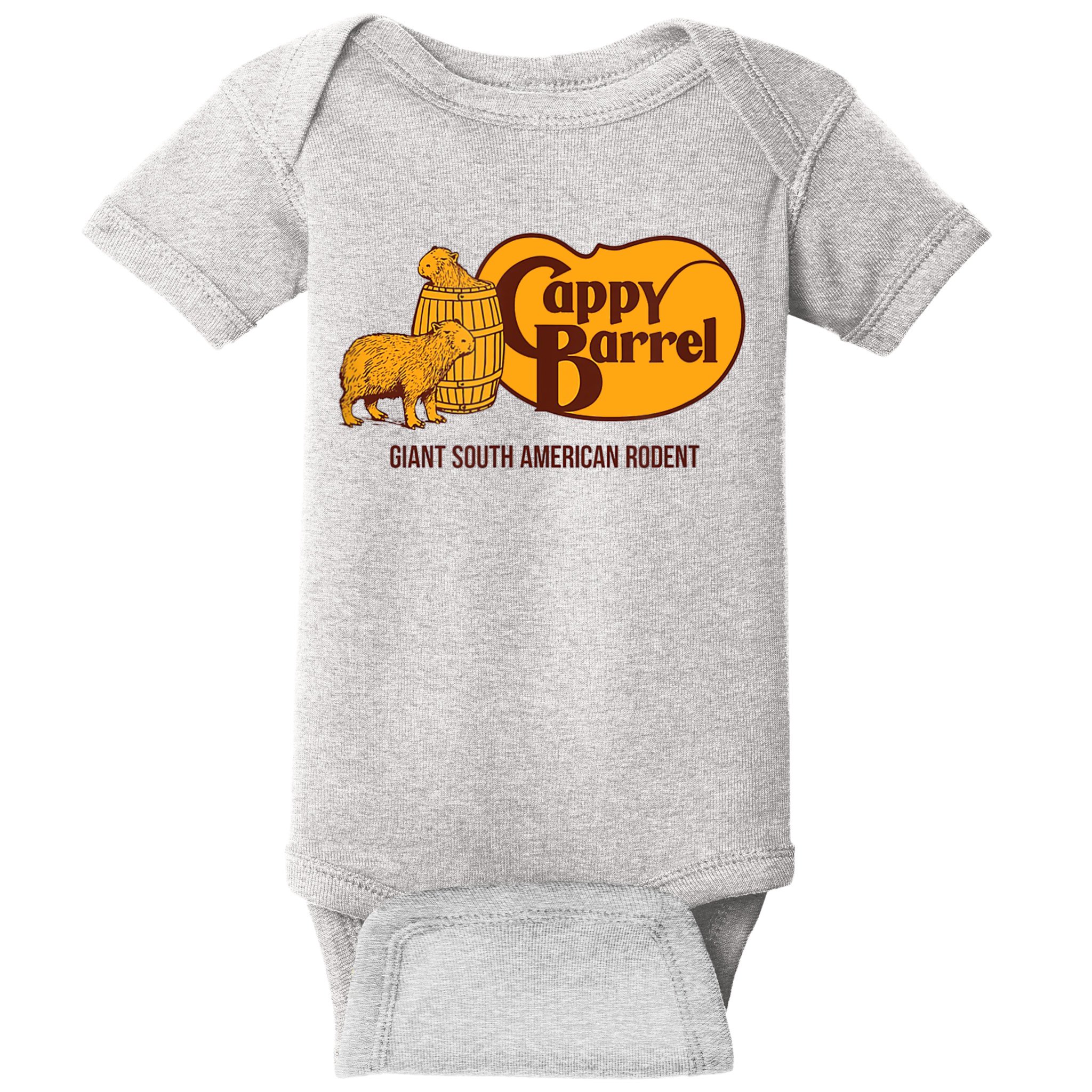 Cappy Barrel; Capybara Campaign Store Logo Baby Bodysuit