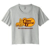 Cappy Barrel; Capybara Campaign Store Logo Women's Crop Top Tee