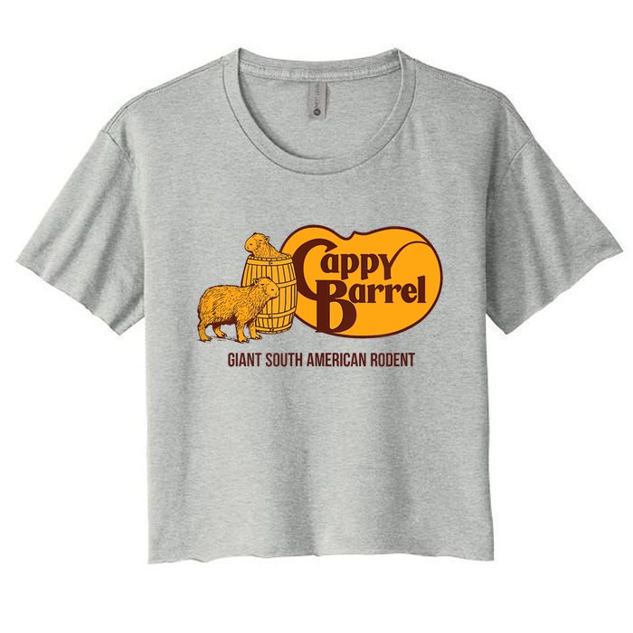 Cappy Barrel; Capybara Campaign Store Logo Women's Crop Top Tee