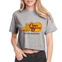 Cappy Barrel; Capybara Campaign Store Logo Women's Crop Top Tee