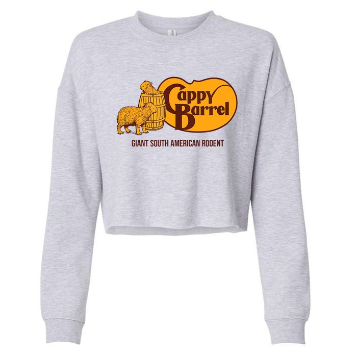 Cappy Barrel; Capybara Campaign Store Logo Cropped Pullover Crew