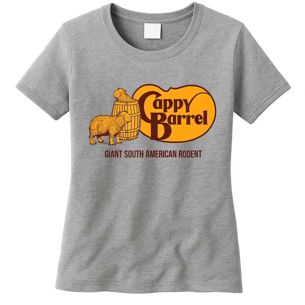 Cappy Barrel; Capybara Campaign Store Logo Womens T-Shirt