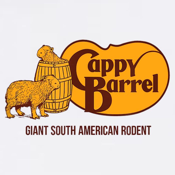 Cappy Barrel; Capybara Campaign Store Logo Garment-Dyed Sweatshirt