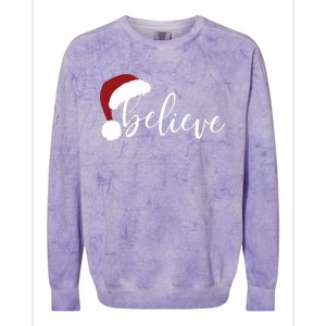 Christmas Believe Christmas Party Colorblast Crewneck Sweatshirt