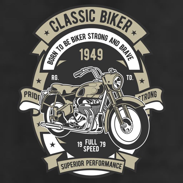Classic Biker 7 Panel Mesh Trucker Snapback Hat