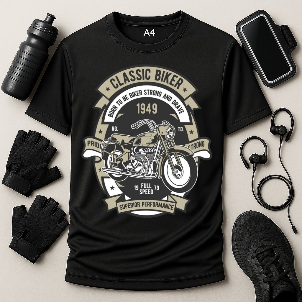 Classic Biker Cooling Performance Crew T-Shirt