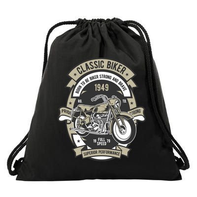 Classic Biker Drawstring Bag