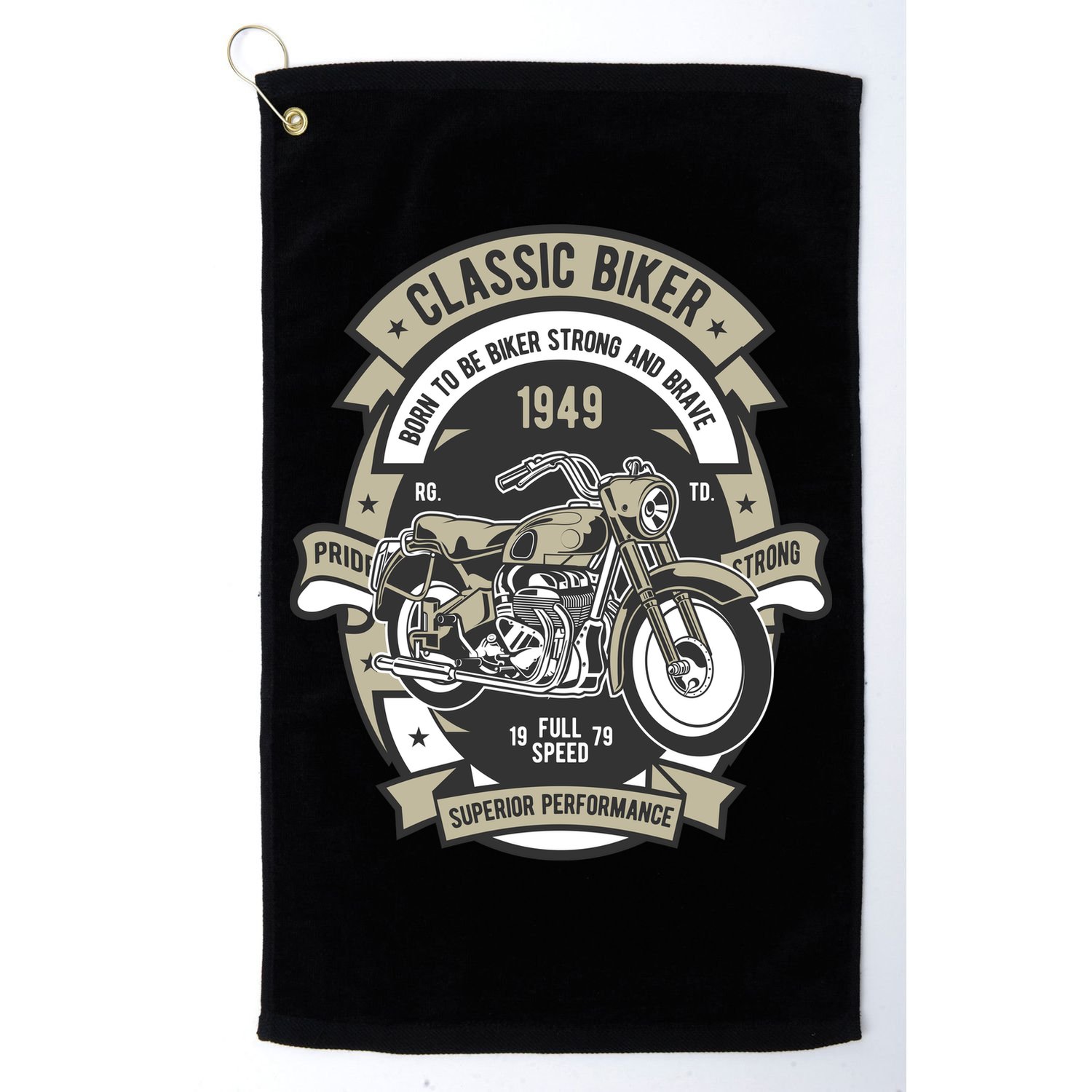 Classic Biker Golf Towel
