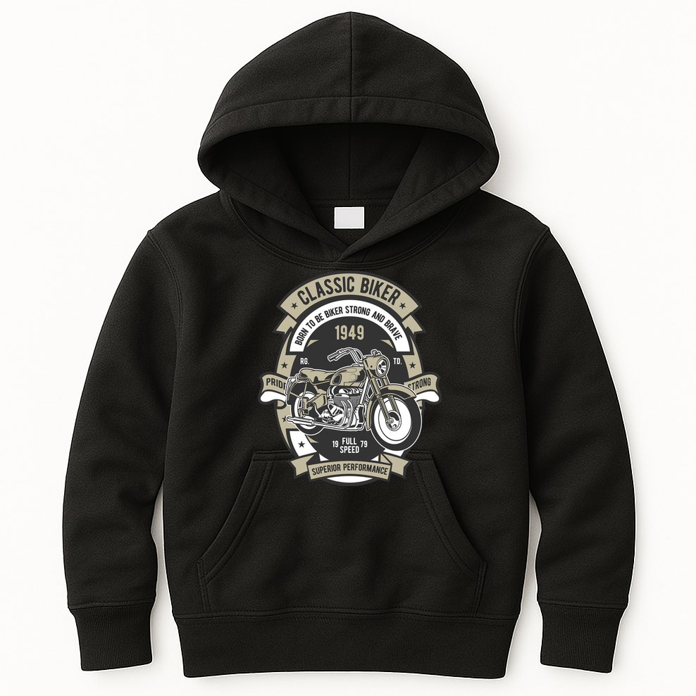 Classic Biker Kids Hoodie
