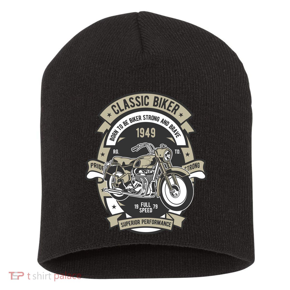 Classic Biker Short Acrylic Beanie