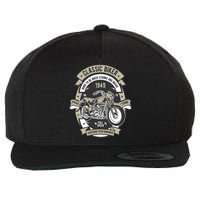 Classic Biker Wool Snapback Cap