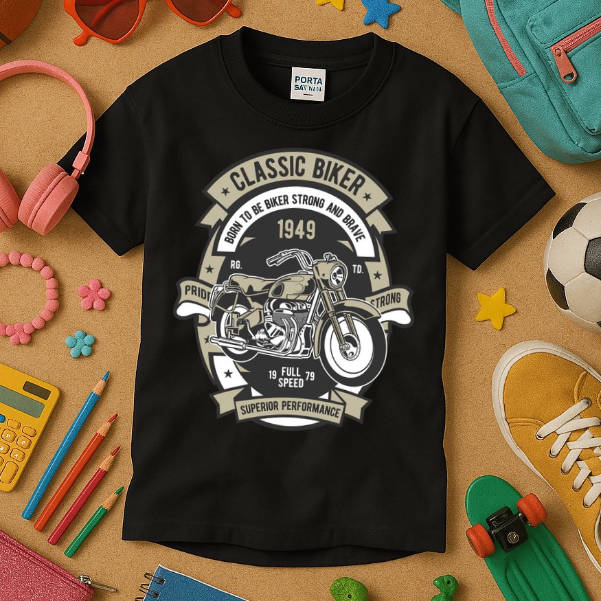 Classic Biker Kids T-Shirt