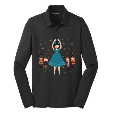 Christmas Ballet Clara Mouse King Princess Nutcracker Silk Touch Performance Long Sleeve Polo