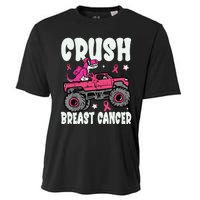 Crush Breast Cancer Dinosaur Truck Awareness Cooling Performance Crew T-Shirt