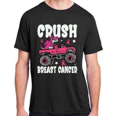 Crush Breast Cancer Dinosaur Truck Awareness Adult ChromaSoft Performance T-Shirt